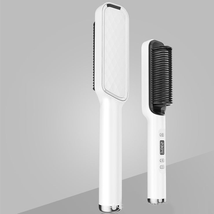 Brosse lissante professionnelle Peigne chauffant électrique en céramique, anti-brûlure